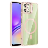 Coverzone Samsung Galaxy A07 ile Uyumlu Z-Etro MagSafe Wireless Şarj Destekli, Güçlü Manyetik Tutucu, Stand Olabilen, Kamera Lens Hediyeli Koruyucu Kılıf Pembe