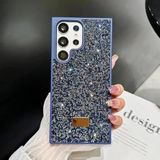 Coverzone Samsung Galaxy A14 ile Uyumlu Elmas Desen Taşlı Kılıf – 2 mm Kamera Çıkıntı Koruma, Işıltılı Lüks Şık Darbe Emici Kapak Lacivert