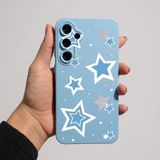 Coverzone Samsung Galaxy A14 İle Uyumlu Yüksek Kalite Özel Tasarım Kadife İç Yüzey Lansman Silikon Premium Telefon Kılıfı-SD02-Bebe Yıldız