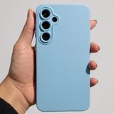 Coverzone Samsung Galaxy A14 İle Uyumlu Yüksek Kalite Özel Tasarım Kadife İç Yüzey Lansman Silikon Premium Telefon Kılıfı-SD02-Bebek Mavisi