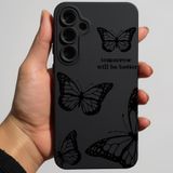 Coverzone Samsung Galaxy A14 İle Uyumlu Yüksek Kalite Özel Tasarım Kadife İç Yüzey Lansman Silikon Premium Telefon Kılıfı-SD02-Siyah Tomorow