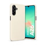 Coverzone Samsung Galaxy A16 İle Uyumlu Kılıf Z-Mara Lansman Vieri Tam Koruma Arka Kapak Kamera Koruma Çıkıntılı Pürüzsüz Yüzey Krem