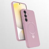 Coverzone Samsung Galaxy A17 ile uyumlu Kılıf MagSafe ile uyumlu Z-Samara Kapak Wireless Şarj Özellikli Stand Olabilen Galaxy A17 kilif Pembe