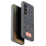 Coverzone Samsung Galaxy A17 ile Uyumlu Parlak Simli Telefon Bright Kılıfı Boncuk İşlemeli Şık Tasarım Darbe Emici Kenarlar Tam Koruma Sağlayan Kaymaz Kapak Galaxy A17 için Kılıf Gümüş