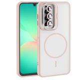 Coverzone Samsung Galaxy A17 ile Uyumlu Z-Etro MagSafe Wireless Şarj Destekli, Güçlü Manyetik Tutucu, Stand Olabilen, Kamera Lens Hediyeli Koruyucu Kılıf Pembe