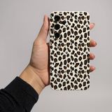 Coverzone Samsung Galaxy A25 İle Uyumlu Yüksek Kalite Özel Tasarım Kadife İç Yüzey Lansman Silikon Premium Telefon Kılıfı-SD02-Krem Leopar