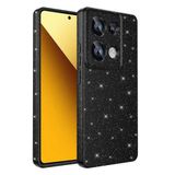 Coverzone Samsung Galaxy A25 ile uyumlu Z-Jelly Kılıf Kamera Korumalı Simli Işılıtılı Renkli Parlak Silikon Kapak-Siyah
