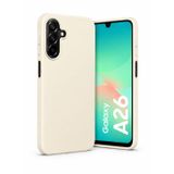 Coverzone Samsung Galaxy A26 İle Uyumlu Kılıf Z-Mara Lansman Vieri Tam Koruma Arka Kapak Kamera Koruma Çıkıntılı Pürüzsüz Yüzey Krem