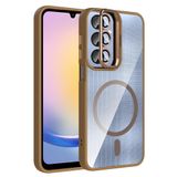 Coverzone Samsung Galaxy A26 ile Uyumlu Z-Etro MagSafe Wireless Şarj Destekli, Güçlü Manyetik Tutucu, Stand Olabilen, Kamera Lens Hediyeli Koruyucu Kılıf Desert Titanyum