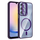 Coverzone Samsung Galaxy A35 ile Uyumlu Z-Etro MagSafe Wireless Şarj Destekli, Güçlü Manyetik Tutucu, Stand Olabilen, Kamera Lens Hediyeli Koruyucu Kılıf Derin Mor
