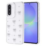 Coverzone Samsung Galaxy A36 ile uyumlu Kılıf Airbag Köşeli 2mm Kamera Çıkıntı Korumalı Simli Şeffaf Baskılı Z-Kutup Kapak Fiyonk