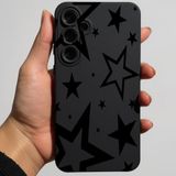 Coverzone Samsung Galaxy A36 İle Uyumlu Yüksek Kalite Özel Tasarım Kadife İç Yüzey Lansman Silikon Premium Telefon Kılıfı-SD02-New Yıldız