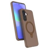 Coverzone Samsung Galaxy A37 ile uyumlu Kılıf MagSafe ile uyumlu Z-Samara Kapak Wireless Şarj Özellikli Stand Olabilen Galaxy A37 kilif Çöl Titanyum
