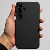Coverzone Samsung Galaxy A54 İle Uyumlu Yüksek Kalite Özel Tasarım Kadife İç Yüzey Lansman Silikon Premium Telefon Kılıfı-SD02-Siyah