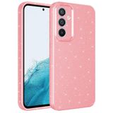 Coverzone Samsung Galaxy A54 ile uyumlu Z-Jelly Kılıf Kamera Korumalı Simli Işılıtılı Renkli Parlak Silikon Kapak-Açık Pembe