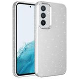 Coverzone Samsung Galaxy A54 ile uyumlu Z-Jelly Kılıf Kamera Korumalı Simli Işılıtılı Renkli Parlak Silikon Kapak-Silver