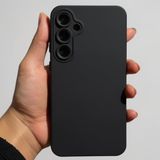 Coverzone Samsung Galaxy A55 İle Uyumlu Yüksek Kalite Özel Tasarım Kadife İç Yüzey Lansman Silikon Premium Telefon Kılıfı-SD02-Siyah