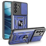 Coverzone Samsung Galaxy A56 İle Uyumlu PhoenixShield Sürgülü Sistem Kamera Korumalı Kapak Tam Koruma Manyetik Vega Kapak Lacivert