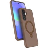 Coverzone Samsung Galaxy A57 ile uyumlu Kılıf MagSafe ile uyumlu Z-Samara Kapak Wireless Şarj Özellikli Stand Olabilen Galaxy A57 kilif Çöl Titanyum