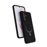 Coverzone Samsung Galaxy A57 ile uyumlu Kılıf MagSafe ile uyumlu Z-Samara Kapak Wireless Şarj Özellikli Stand Olabilen Galaxy A57 kilif Siyah