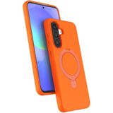 Coverzone Samsung Galaxy A57 ile uyumlu Kılıf MagSafe ile uyumlu Z-Samara Kapak Wireless Şarj Özellikli Stand Olabilen Galaxy A57 kilif Turuncu