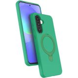 Coverzone Samsung Galaxy A57 ile uyumlu Kılıf MagSafe ile uyumlu Z-Samara Kapak Wireless Şarj Özellikli Stand Olabilen Galaxy A57 kilif Yeşil