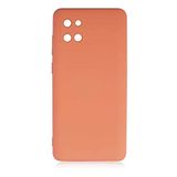 Coverzone Samsung Galaxy A81 İle Uyumlu Kılıf Z-Mara Lansman Vieri Tam Koruma Arka Kapak Kamera Koruma Çıkıntılı Pürüzsüz Yüzey Turuncu