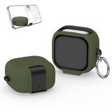Coverzone Samsung Galaxy Buds 4 için ve Buds 4 Pro ile Uyumlu Kılıf Güvenlik Kilitli Panzer Telefon Standlı Kulaklık Koruyucu Kapak Anahtarlıklı Kaymaz Soft Dokulu (Yeşil, Galaxy Buds 4)
