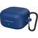 Coverzone Samsung Galaxy Buds 4 ile Uyumlu / Buds 4 Pro Için True Wireless Earbuds Silkguard Soft Yumuşak Pürüzsüz Silikon Kılıf, Askı Aparatı Dahil Lacivert - Galaxy Buds 4 Pro