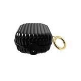Coverzone Samsung Galaxy Buds 4 ile uyumlu Kulaklık Kılıfı Galaxy Buds 4 Pro için Sert Silikon Bavul Tipi Tasarım Kancalı Kilit Mekanizmalı Tırtıklı Şeffaf/Siyah GalaxyBuds4 / Pro için Kılıf Siyah