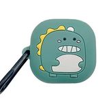 Coverzone Samsung Galaxy Buds 4 ile uyumlu/Buds 4 Pro için True Wireless Earbuds Sert Kulaklık Kılıfı Yumuşak Soft Dokunuş Karakter Görünümlü Cartoon Kılıf (Green MonsterGalaxy Buds 2, Galaxy Buds 2)