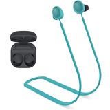 Coverzone Samsung Galaxy Buds2 ile uyumlu/Galaxy Buds2 Pro ile uyumlu Yumuşak Güçlü Silikon Özel Kaymaz Tasarım Spor Kaybolmaya Karşı Kulaklık Aksesuarları Boyun ipi