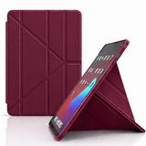 Coverzone Samsung Galaxy ile uyumlu Tab S10 Fe Plus Kılıf Kalem Koyma Bölmeli Stand Olan Uyku Modlu Suni Deri Yarı transparan Arka Yüzey Attravtive Smart Cover Mürdüm