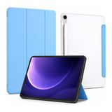 Coverzone Samsung Galaxy P610 ile uyumlu Tab S6 Lite 10.4 Şeffaf Arka Kapak Smart Cover Katlanabilir Standlı Darbe Emici Koruyucu Slim Tablet Kılıfı Akıllı Uyku Özellikli Mavi