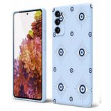 Coverzone Samsung Galaxy S20 Fe İle Uyumlu Yüksek Kalite Özel Tasarım Kadife İç Yüzey Lansman Silikon Premium Telefon Kılıfı-SD03-Bebek Nazar