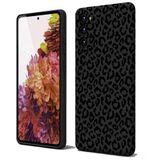 Coverzone Samsung Galaxy S20 Fe İle Uyumlu Yüksek Kalite Özel Tasarım Kadife İç Yüzey Lansman Silikon Premium Telefon Kılıfı-SD03-Siyah Leopar