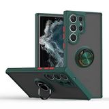 Coverzone Samsung Galaxy S22 Ultra ile uyumlu Kılıf Thunder Hux Yüzüklü Kapak Şık ve Dekoratif Model Stand Olabilen 360° Dönebilen Yüzük Aparatı ve Kamera Korumalı Yükseltilmiş Thunder Hux Kapak