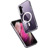 Coverzone Samsung Galaxy S23 Fe ile uyumlu Kılıf Z-Tacsafe Wireless Halka Şeklindeki Magnetik Dizayn Attractive Kapak Şeffaf