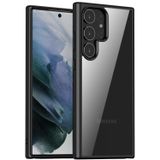 Coverzone Samsung Galaxy S23 Plus ile uyumlu Kılıf Kenarı Renkli Arkası Şeffaf Kamera Korumalı Impact Protectıon Siyah Kılıf