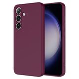 Coverzone Samsung Galaxy S24 İle Uyumlu Kılıf Z-Mara Lansman Vieri Tam Koruma Arka Kapak Kamera Koruma Çıkıntılı Pürüzsüz Yüzey Koyu Mor