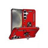 Coverzone Samsung Galaxy S24 İle Uyumlu Kılıf Z-Vega Shockproof Standlı Yüzük Tutuculu Mega Case Kapak