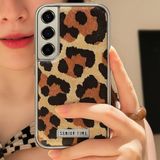 Coverzone Samsung Galaxy S24 ile Uyumlu Leopar Desenli Şeffaf Kılıf Parlak ve Şık Tasarım Darbe Emici Koruma 2mm Kamera Korumalı Arka Kapak No 2