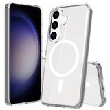 Coverzone Samsung Galaxy S24 ile Uyumlu Transparent Manyetik Magsafe ile Uyumlu, Tam Gövde Koruyucu Kılıf İnce CrystalClear Telefon Kılıfı PMMA - Şeffaf