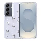 Coverzone Samsung Galaxy S24 Plus ile uyumlu Kılıf Airbag Köşeli 2mm Kamera Çıkıntı Korumalı Simli Şeffaf Baskılı Z-Kutup Kapak Fiyonk