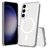 Coverzone Samsung Galaxy S24 Plus ile Uyumlu Transparent Manyetik Magsafe ile Uyumlu, Tam Gövde Koruyucu Kılıf İnce CrystalClear Telefon Kılıfı PMMA - Şeffaf