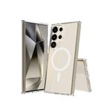 Coverzone Samsung Galaxy S24 Ultra İle Uyumlu Kılıf Şeffaf, Wireless Magsafe ile uyumlu Silikon Kapak Samsung Galaxy S24 Ultra ile uyumlu Kılıf, Şeffaf