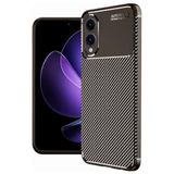 Coverzone Samsung Galaxy S25 Edge İle Uyumlu Kılıf Karbon Delüx Tpu Silikon (Kahverengi)