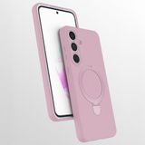 Coverzone Samsung Galaxy S25 FE ile uyumlu Kılıf MagSafe ile uyumlu Z-Samara Kapak Wireless Şarj Özellikli Stand Olabilen Galaxy S25 Fe kilif Pembe