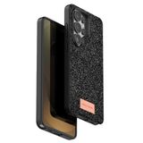 Coverzone Samsung Galaxy S26 Ultra ile Uyumlu Parlak Simli Telefon Bright Kılıfı Boncuk İşlemeli Şık Tasarım Darbe Emici Kenarlar Tam Koruma Sağlayan Kaymaz Kapak Galaxy S26 Ultra için Kılıf Derin Mor