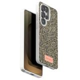 Coverzone Samsung Galaxy S26 Ultra ile Uyumlu Parlak Simli Telefon Bright Kılıfı Boncuk İşlemeli Şık Tasarım Darbe Emici Kenarlar Tam Koruma Sağlayan Kaymaz Kapak Galaxy S26 Ultra için Kılıf Gümüş